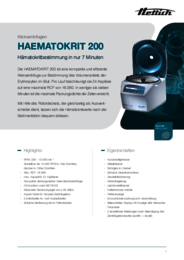 Datenblatt | HAEMATOKRIT 200