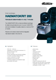 Data sheet | HAEMATOKRIT 200