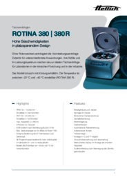Datenblatt | ROTINA 380 | 380 R