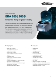 Data sheet | EBA 280 | 280 S