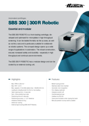 Data sheet | SBS 300 | 300 R Robotic