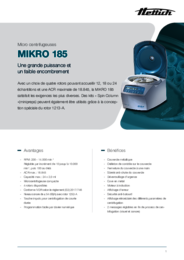Feuillets d'information | MIKRO 185