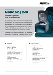 Datenblatt | MIKRO 200 | 200 R