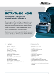 Datenblatt | ROTANTA 460 | 460 R