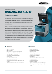 Data sheet | ROTANTA 460 Robotic