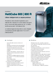 Feuillets d'information | HettCube 600 | 600 R