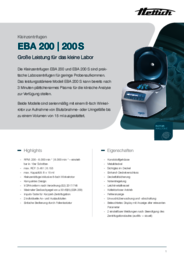 Datenblatt | EBA 200 | 200 S
