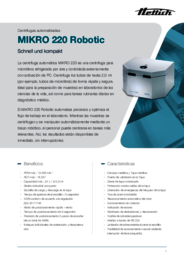 Fichas descriptivas | MIKRO 220 Robotic