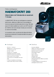 Feuillets d'information | HAEMATOKRIT 200