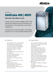 Datenblatt | HettCube 400 | 400 R