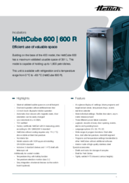 Data sheet | HettCube 600 | 600 R