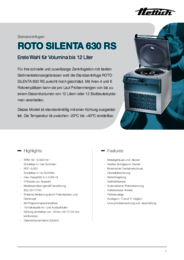 Datenblatt | ROTO SILENTA 630 RS