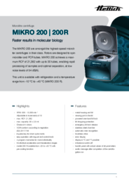 Data sheet | MIKRO 200 | 200 R