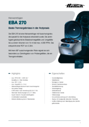 Datenblatt | EBA 270